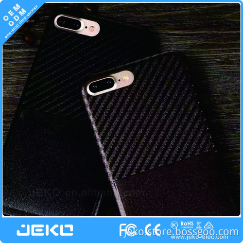 High end leather phone cover with credit card slot for iphone 7 plus